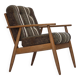 1970s, Danish armchair, beech wood, furniture wool fabric.