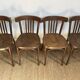 4 bentwood bistro chairs – slatted back – Baumann style