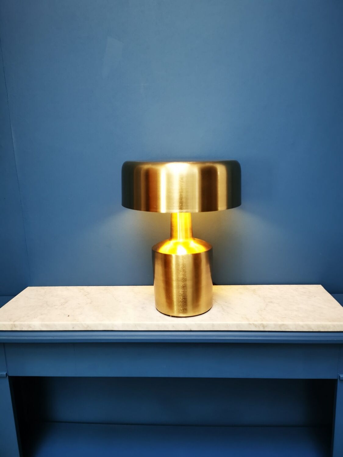 Lampe métal dorée
