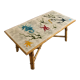 Ceramic and rattan coffee table