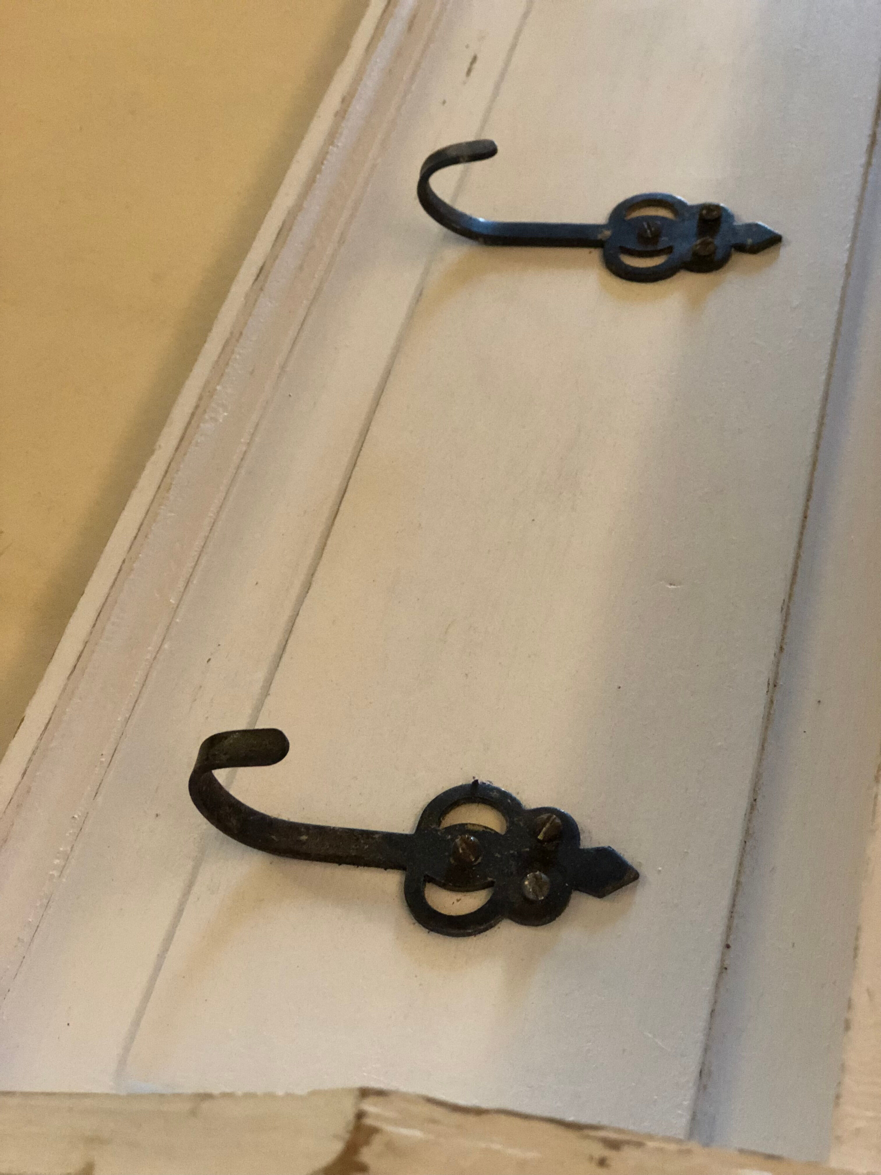 White wood wall coat rack