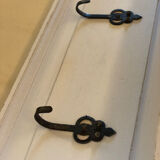 White wood wall coat rack