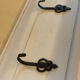 White wood wall coat rack