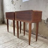 Pair of Scandinavian teak bedside tables