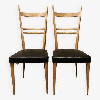 Paire de chaises italiennes des années 50