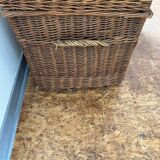 Old wicker transport trunk, early 20th century