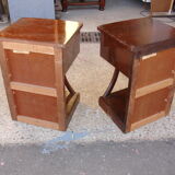Pair of mahogany nightstands and mulching manufacturing Mexico in 1959