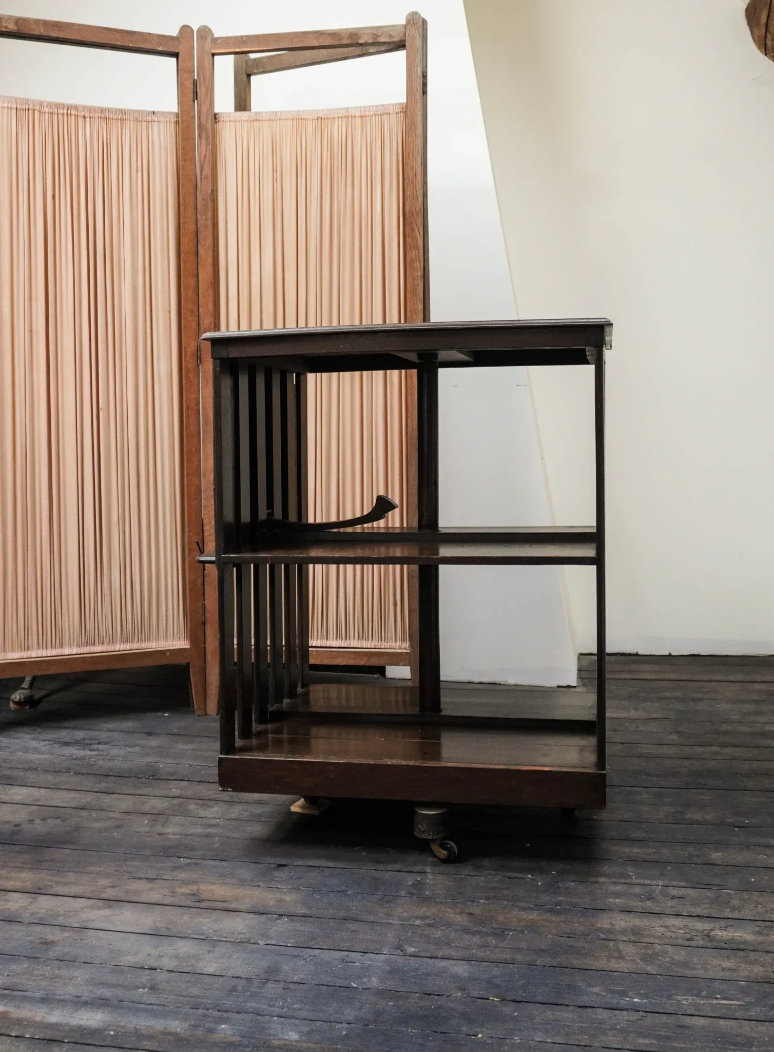 Old wooden revolving library