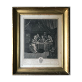 Goldfried Schalcken, The family at the concert, engraving, eighteenth century