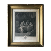 Goldfried Schalcken, The family at the concert, engraving, eighteenth century