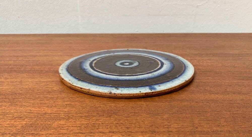 Ceramic wall plaque from the Danish mid-century studio by Helle Allpass, Denmark, 1960s.