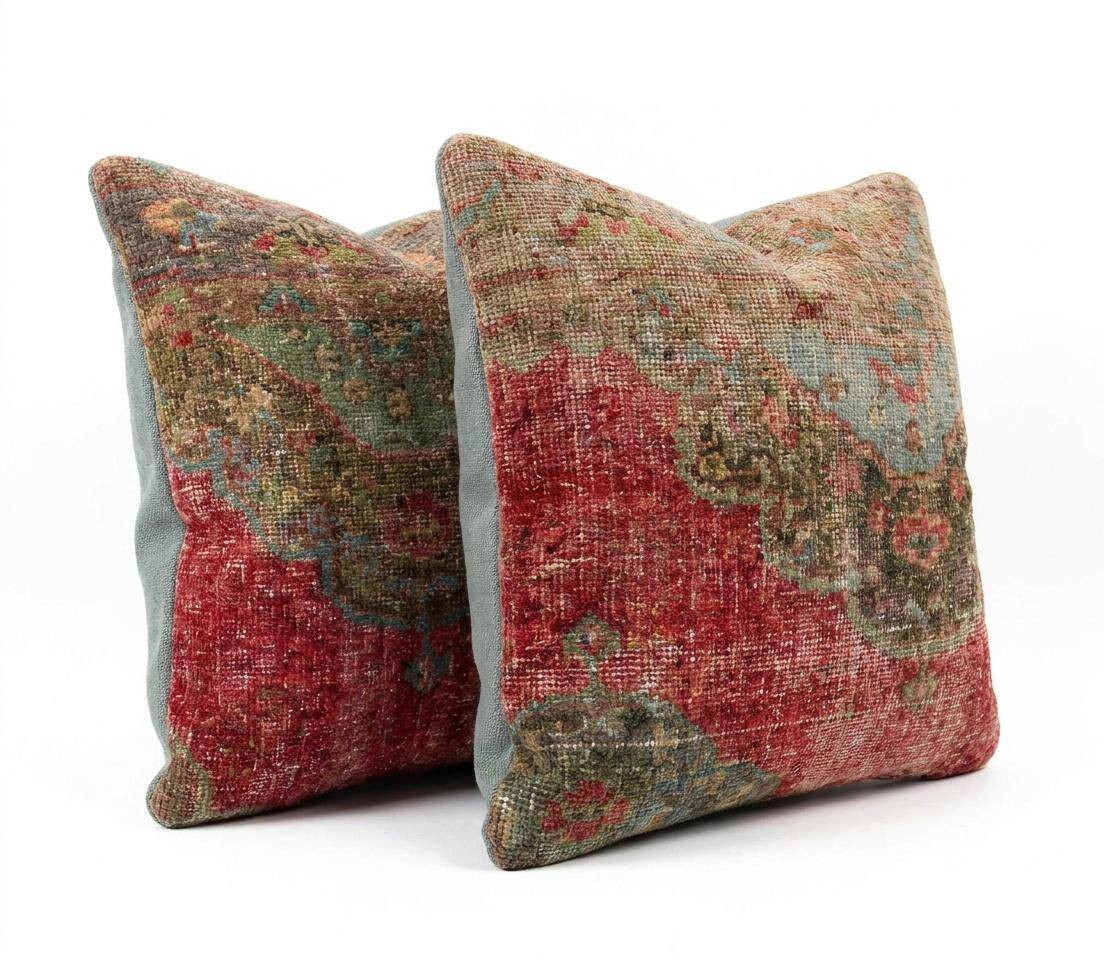 Set of 2 vintage Turkish cushion covers 58x58 cm