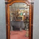 Parisian mirrored armoire in Louis XVI style in rosewood and elm burl