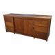 Large teak sideboard with 6 drawers and 2 sliding doors
