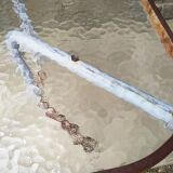 Old garden pedestal table