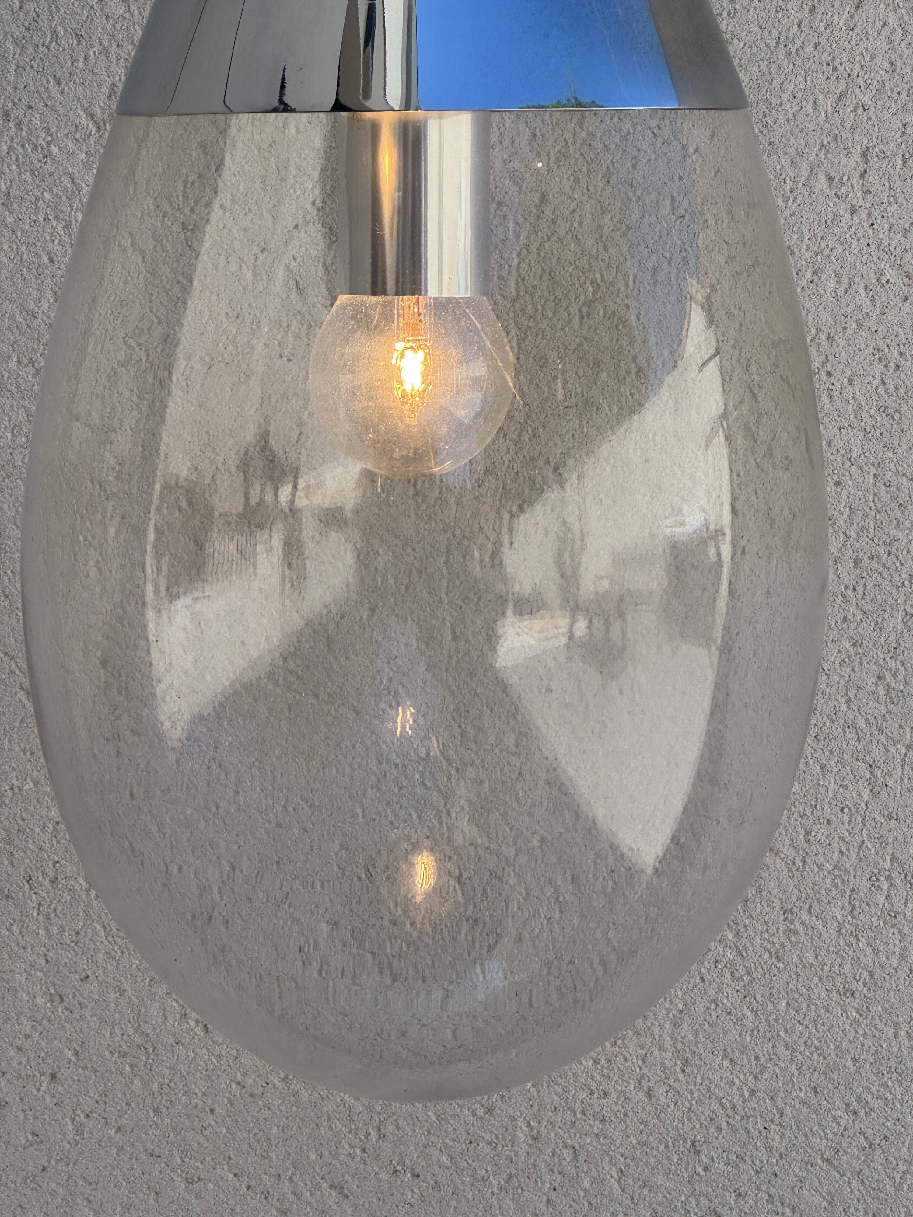 Designer pendant chandelier Goutte d'Eau – Glashütte Limburg 70s