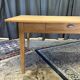 Large vintage table in restored solid elm.
