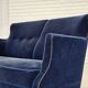 1960s, Danish 2-seater sofa. dark blue furniture velour.