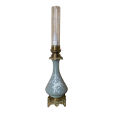 Lampe à pétrole vert céladon
