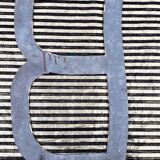 Letter B in galvanized metal