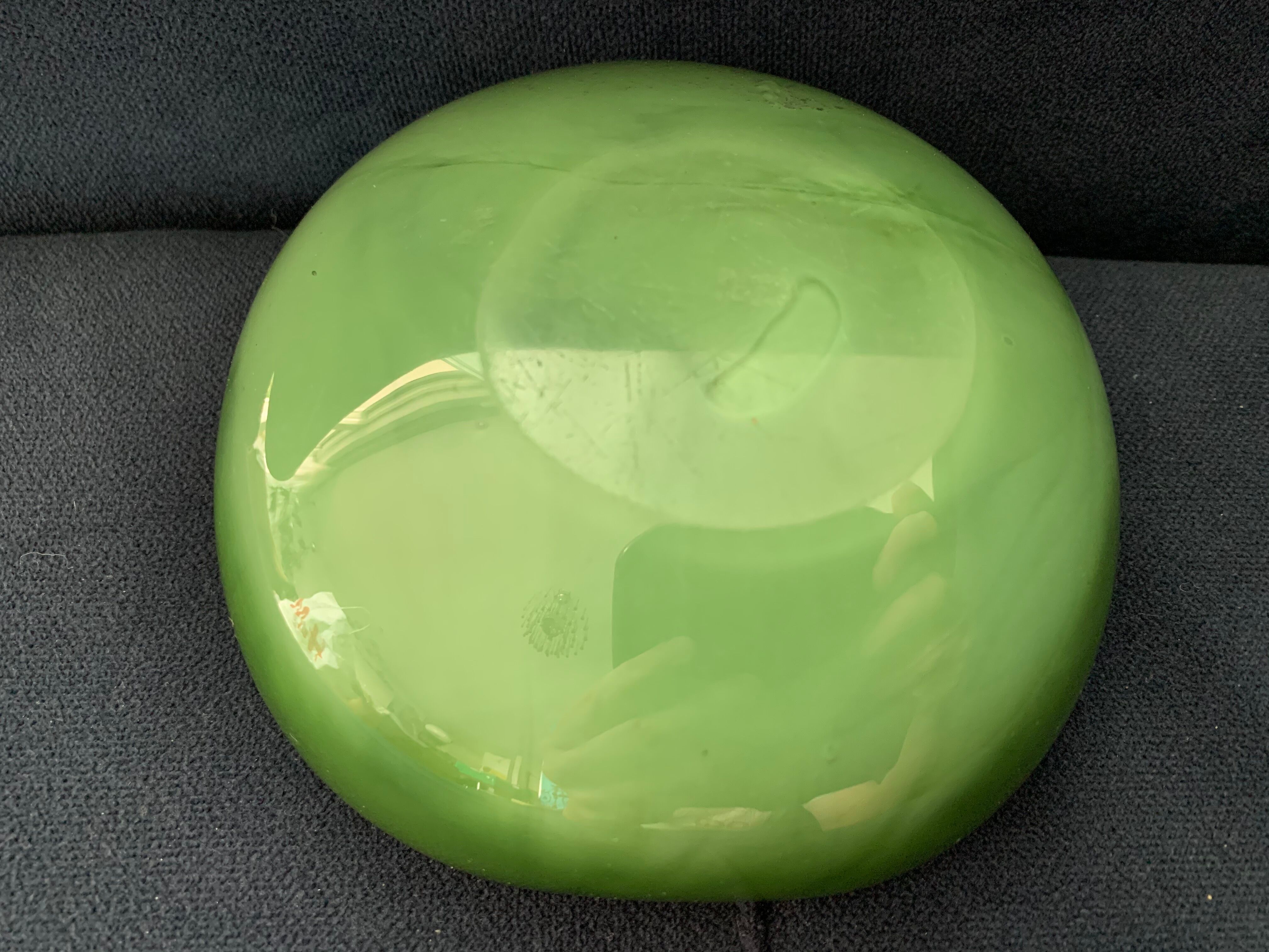 Venini green glass ashtray  Italy Toni Zuccheri Murano Giade 1960