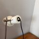 White aluminium designer table lamp made in Germany vintage