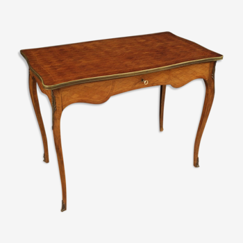 French writing desk inlaid in mahogany, beech and maple