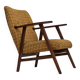 1960s, Danish armchair, furniture wool fabric, teak wood, oak wood.