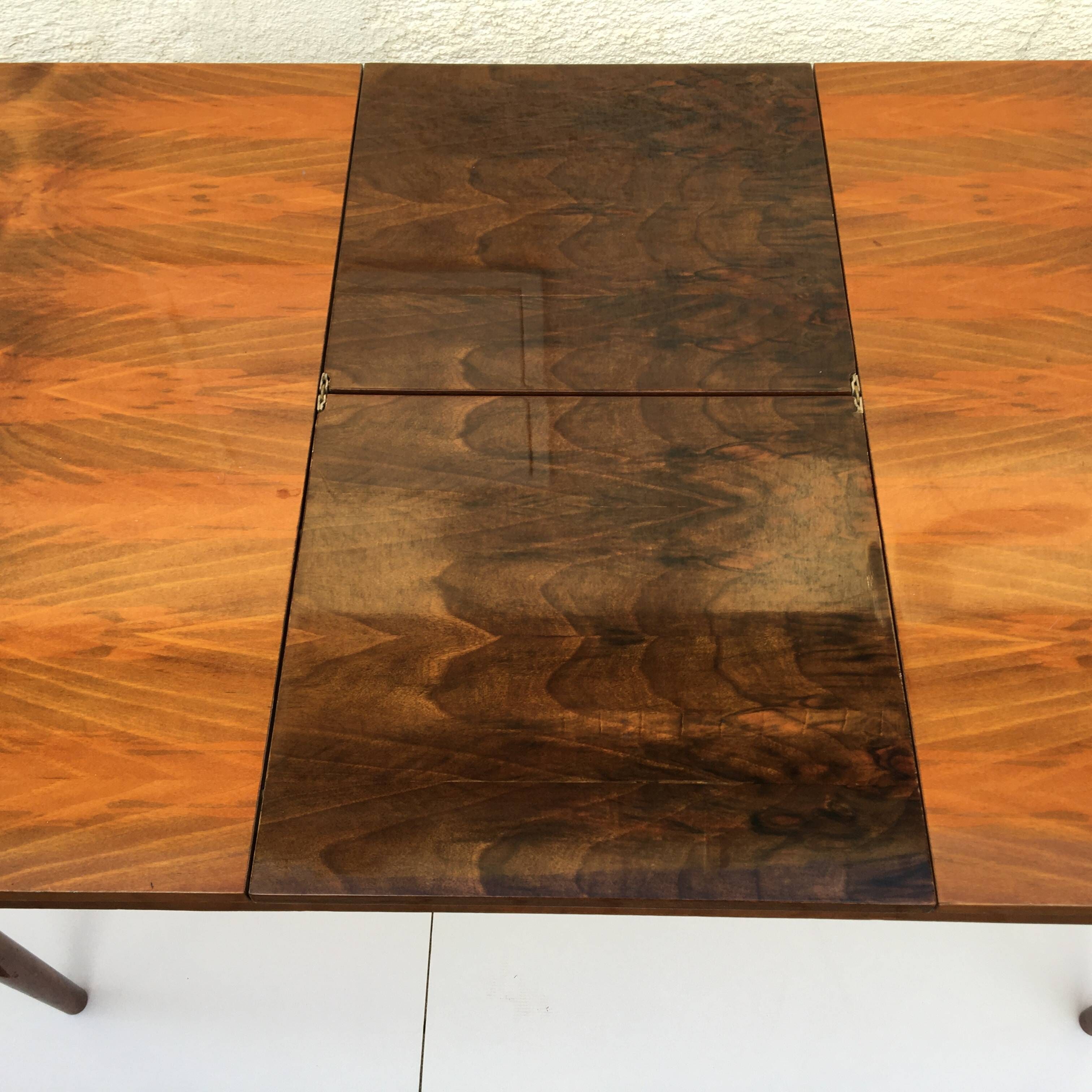 Vintage MIER Topolcany Extendable Dining Table Mid Century 60s Wood 120cm-160cm.