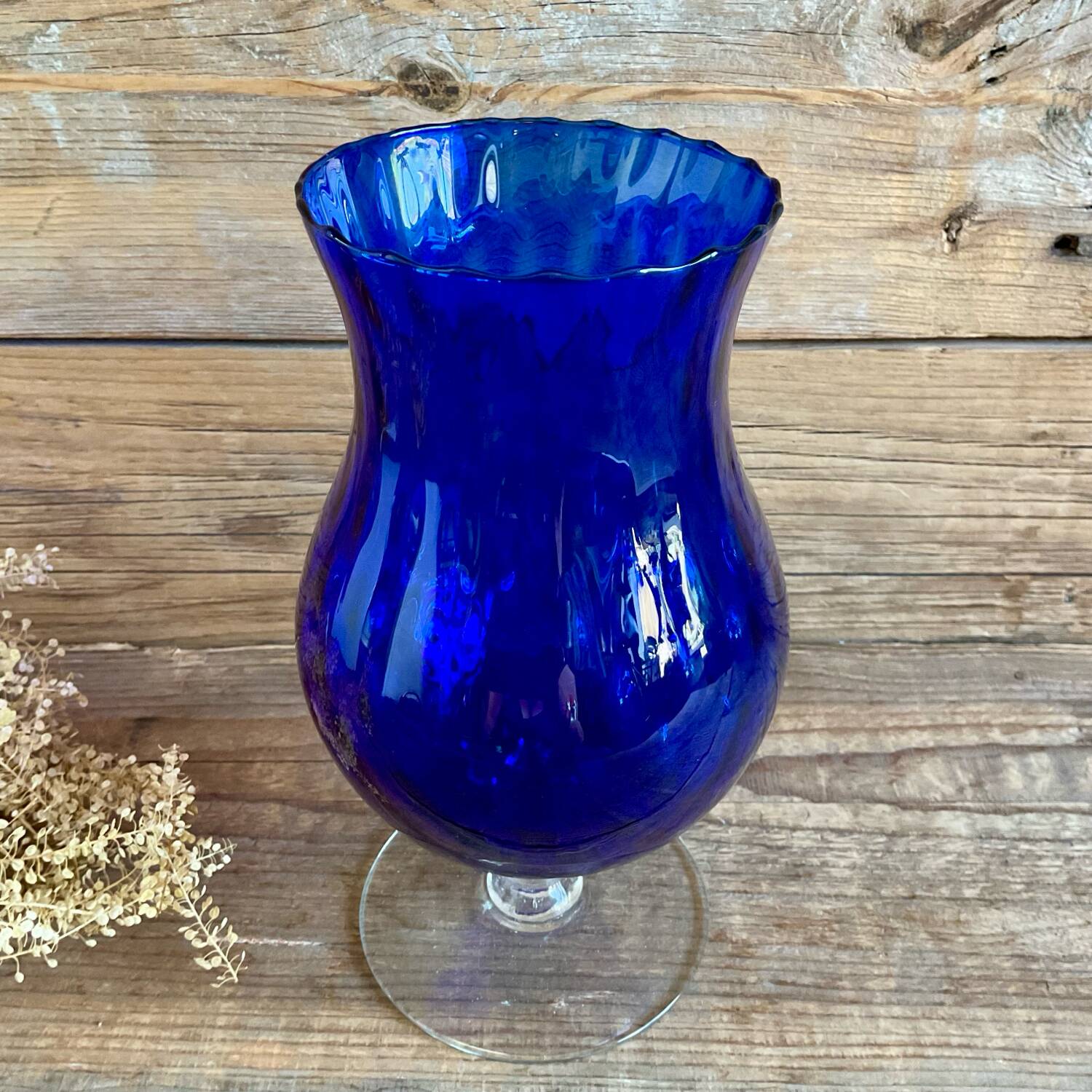 Empoli blue glass vase