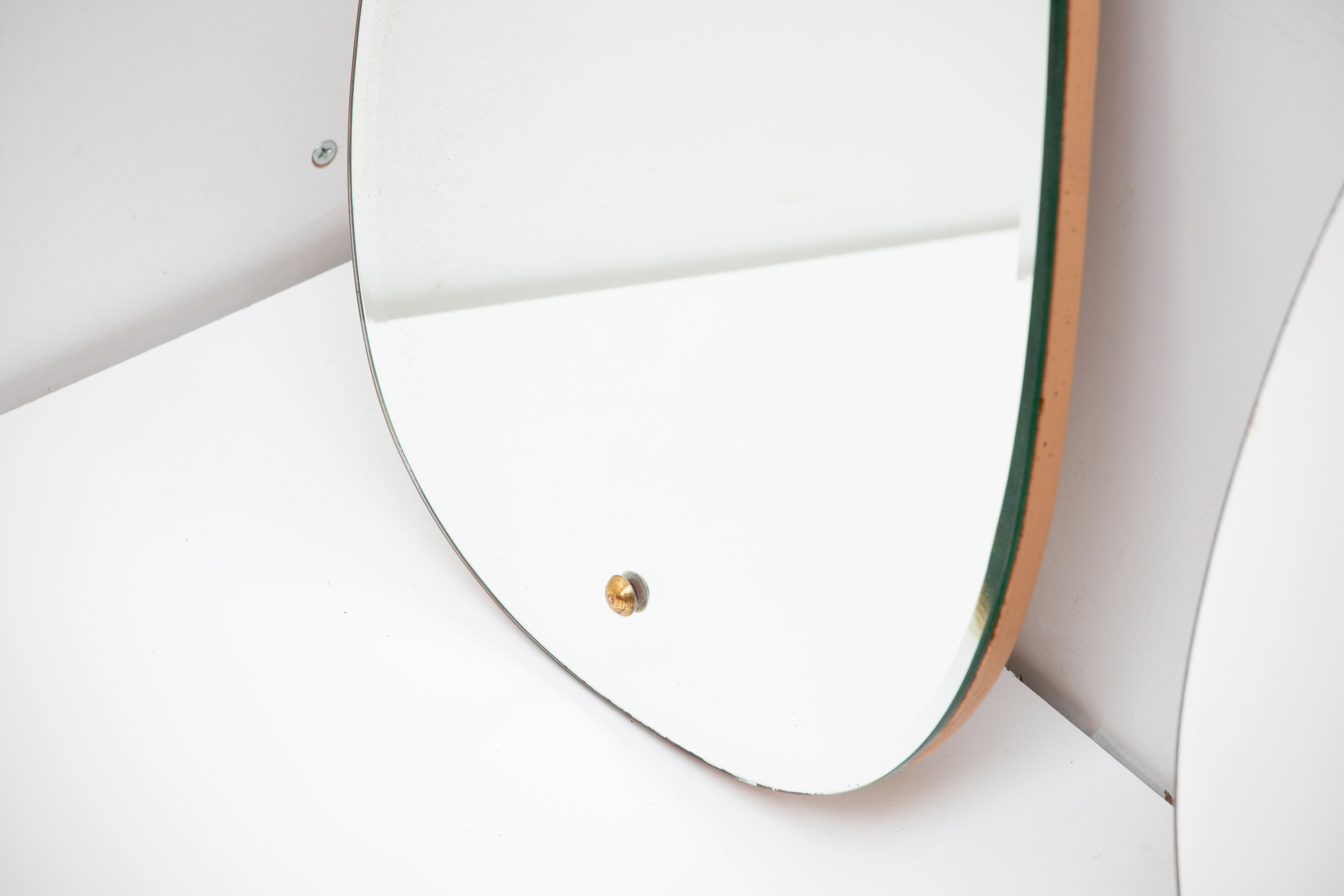 Pair of Scandinavian vintage pear or water drop mirrors, 1960