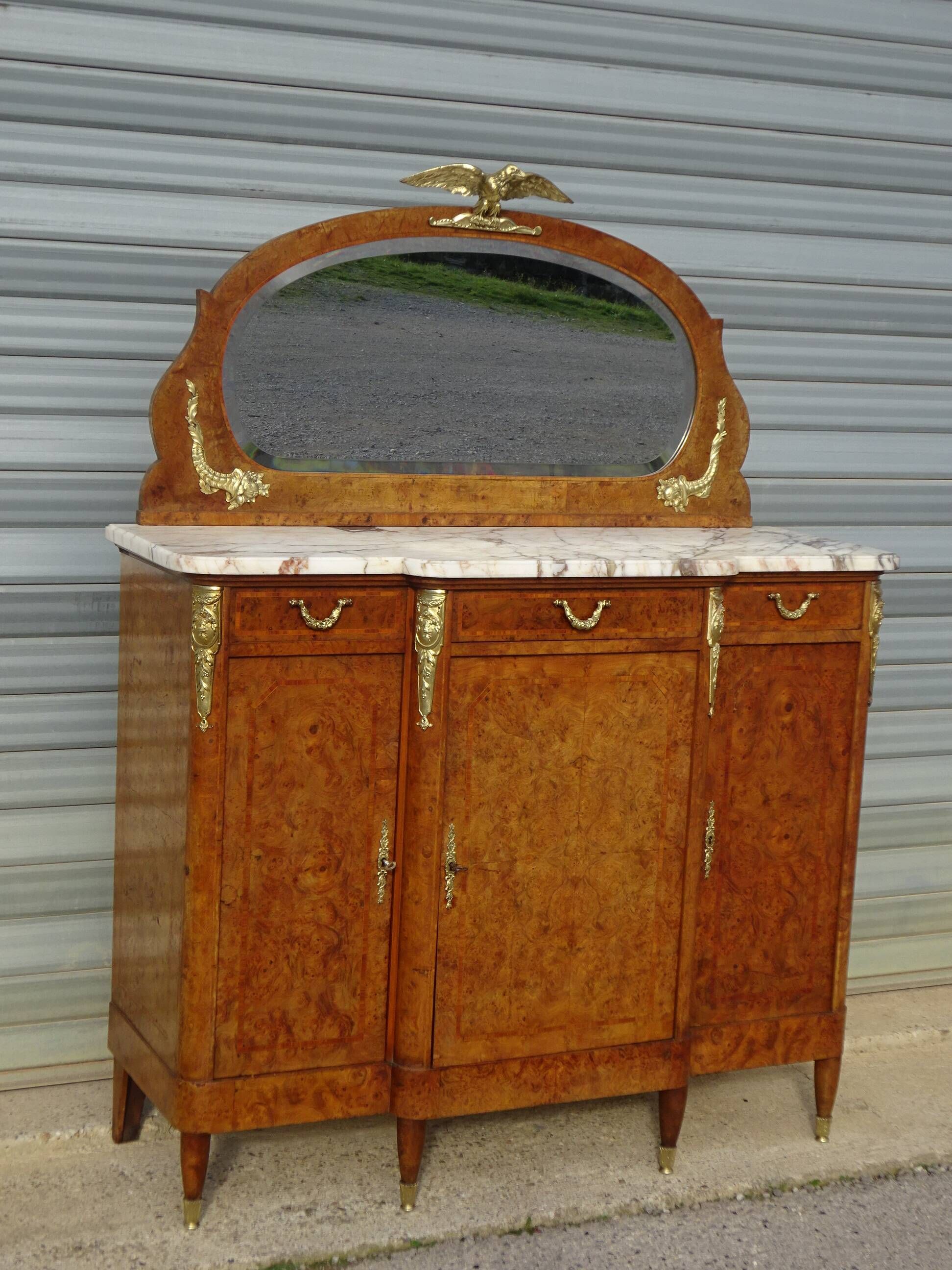 Elegant rosewood marquetry sideboard