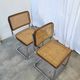 Set of 2 Vintage Cesca Cane Chair: 1970s Italian Mid-Century Modern Dining
