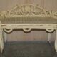 Antique French bergère window bench shabby chic