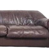 Vintage leather sofa from the 60s, 70s
