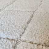 Moroccan white diamond rug