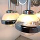 Vintage italian glass globe space age chandelier, 1970s