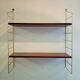 Shelf wall brass and wood vintage