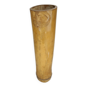 Ancien porte parapluie tige bambou vase déco vintage