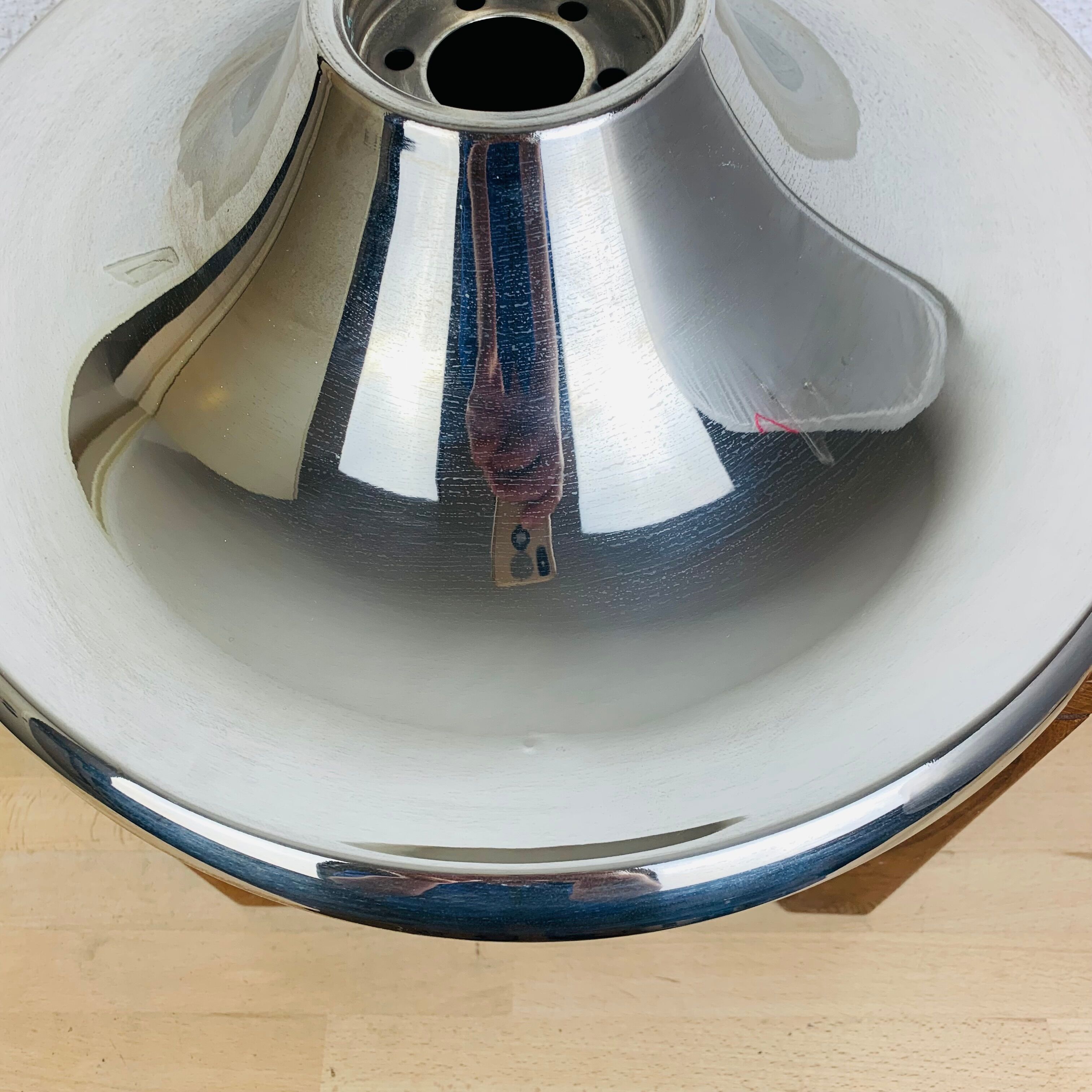 4 Lightball Achille Castiglioni wall lamps for Flos, large chrome models