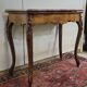 Louis XV style game table in marquetry and mahogany