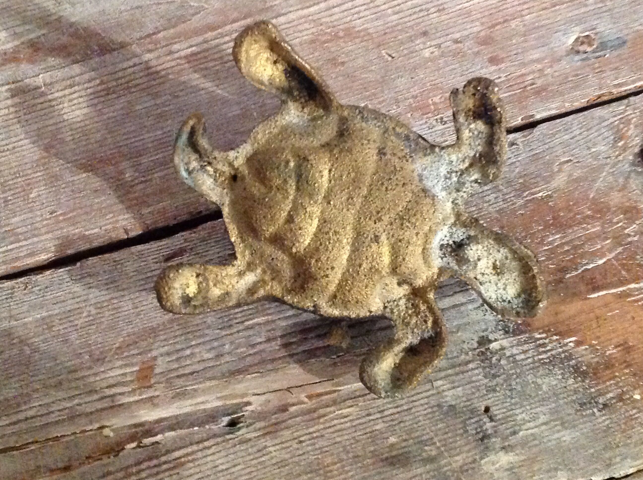 Brass turtle ashtray