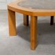 Table basse hexagonale en céramique plateau marbre