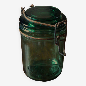 Hard green glass jar For 1 L