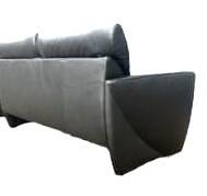 Canapé en cuir noir haut de gamme, canapé De Sede