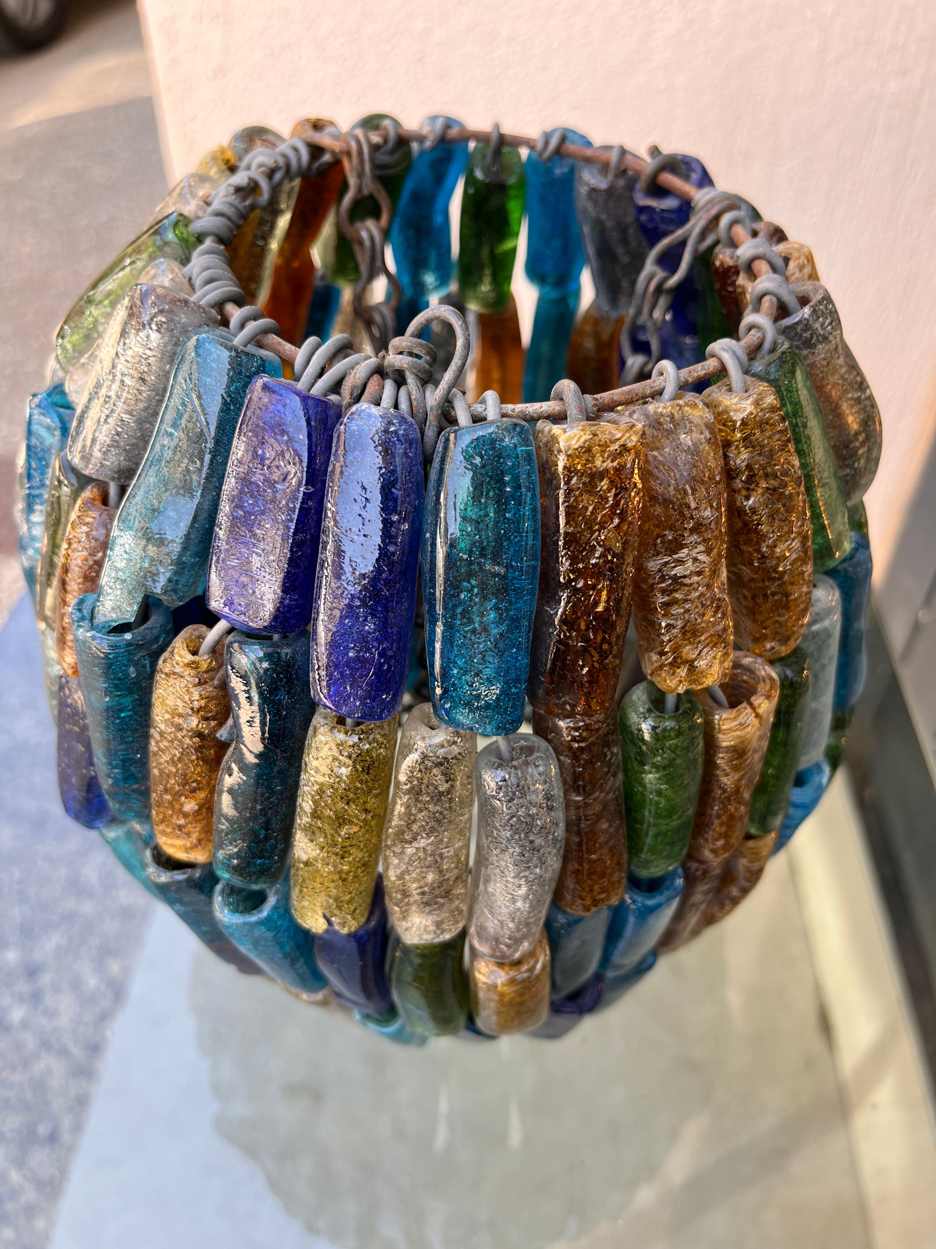 lustre en pate de verre Murano vintage