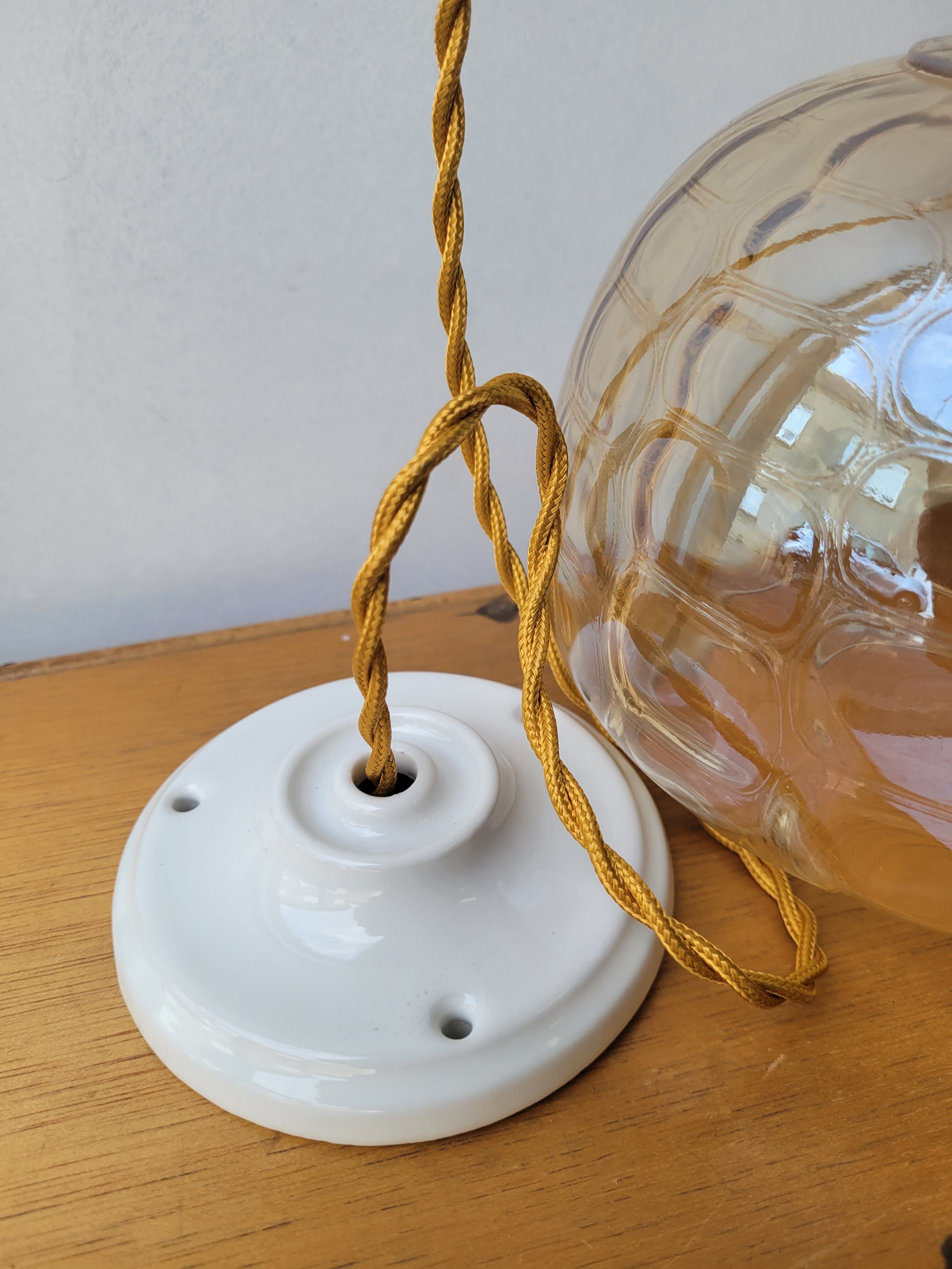 Suspension en verre fumé