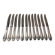 12 silver plated table knives, goldsmith SFAM, art deco style