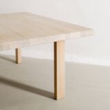 Vintage Danish Squared Wooden Coffee Sofa Table in Oregon Pine, 1970s