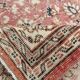 Red & Navy Blue Floral Vintage Persian Rug